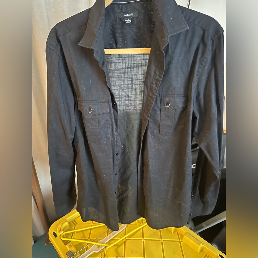 Alfani Black Lightweight Shirt